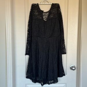 Elegant Black Lace Dress